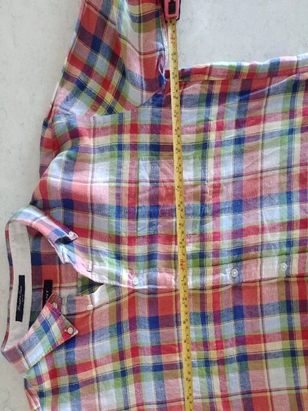 Gant Men's XL Hampton 100% linen E-Z Fit Mens short sleeve button down shirt - Picture 8 of 13